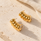 Cinquelle Sculpted Arc Earrings — full product view
