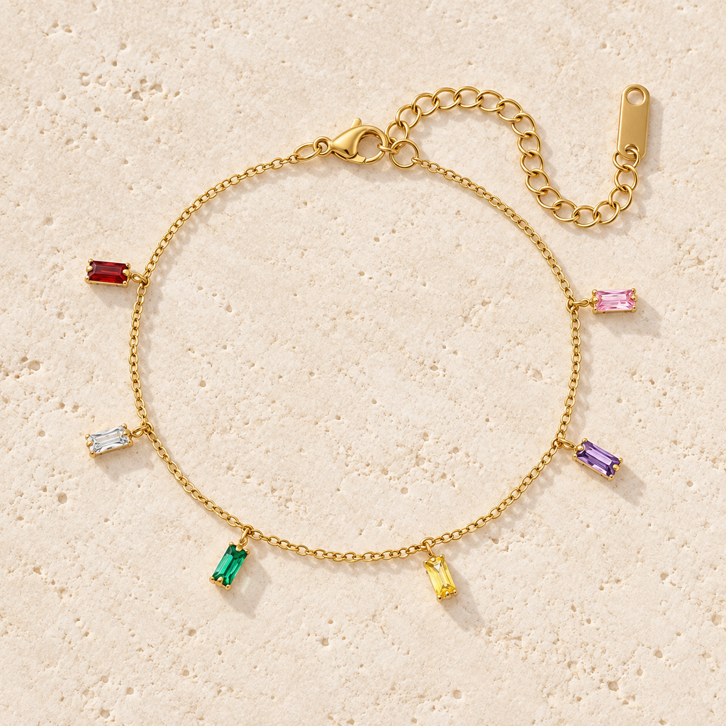 Cromielle Six Gem Drop Bracelet — full product view