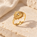 Heliave Sunray Eye Ring — full product view