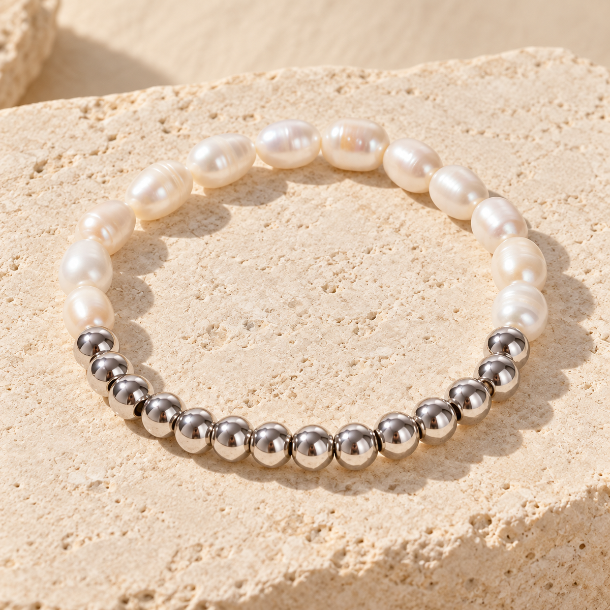 Maristelle Pearl and Bead Bracelet — full product view