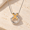 Nodavelle Two-Tone Loop Necklace — full product view