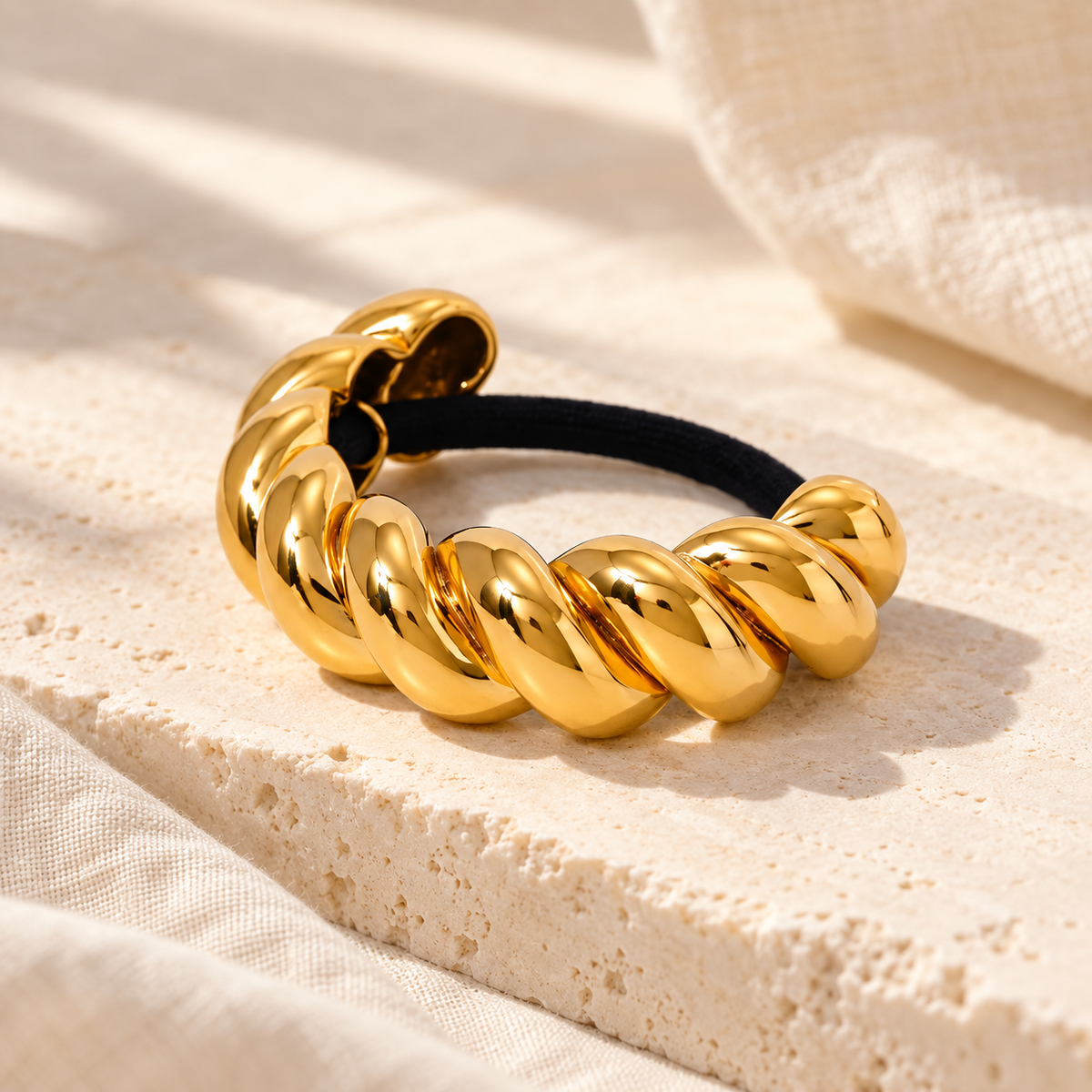 Torcielle Twisted Ponytail Cuff — full product view