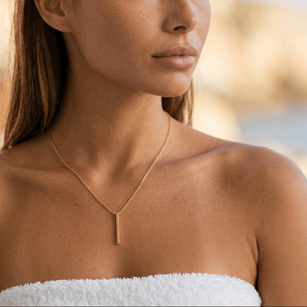 Maelis Bar Drop Necklace - Luzy Jewels