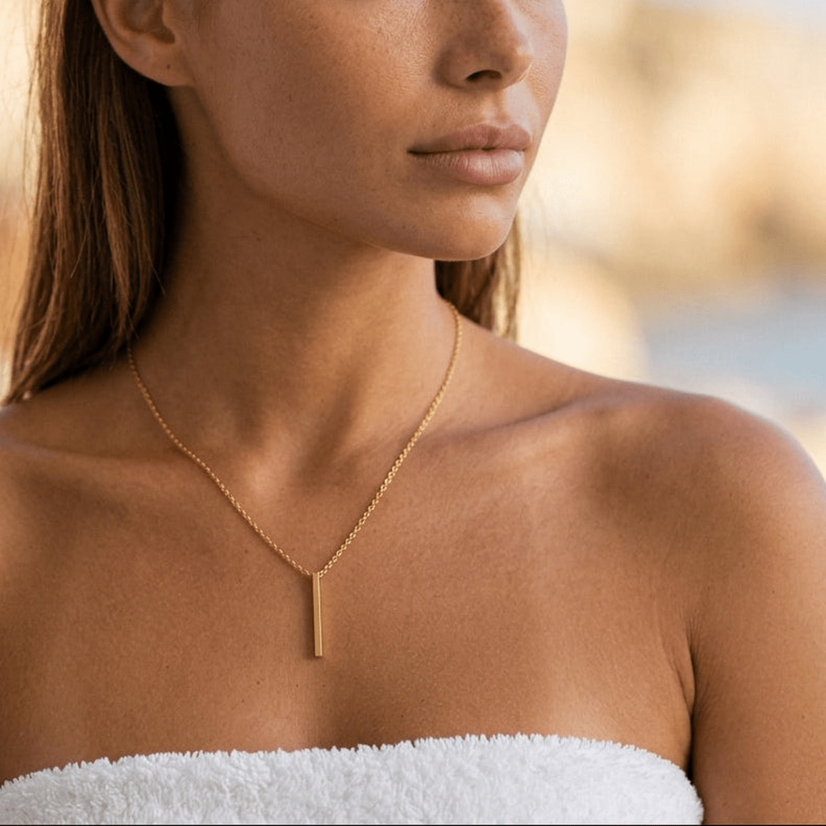 Maelis Bar Drop Necklace - Luzy Jewels