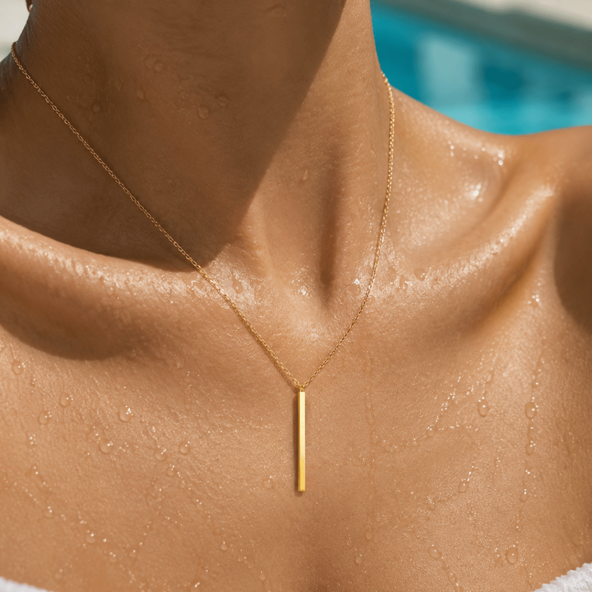 Maelis Bar Drop Necklace - Luzy Jewels