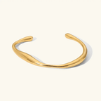 Marella Sculptural Wave Cuff Bracelet - Luzy Jewels