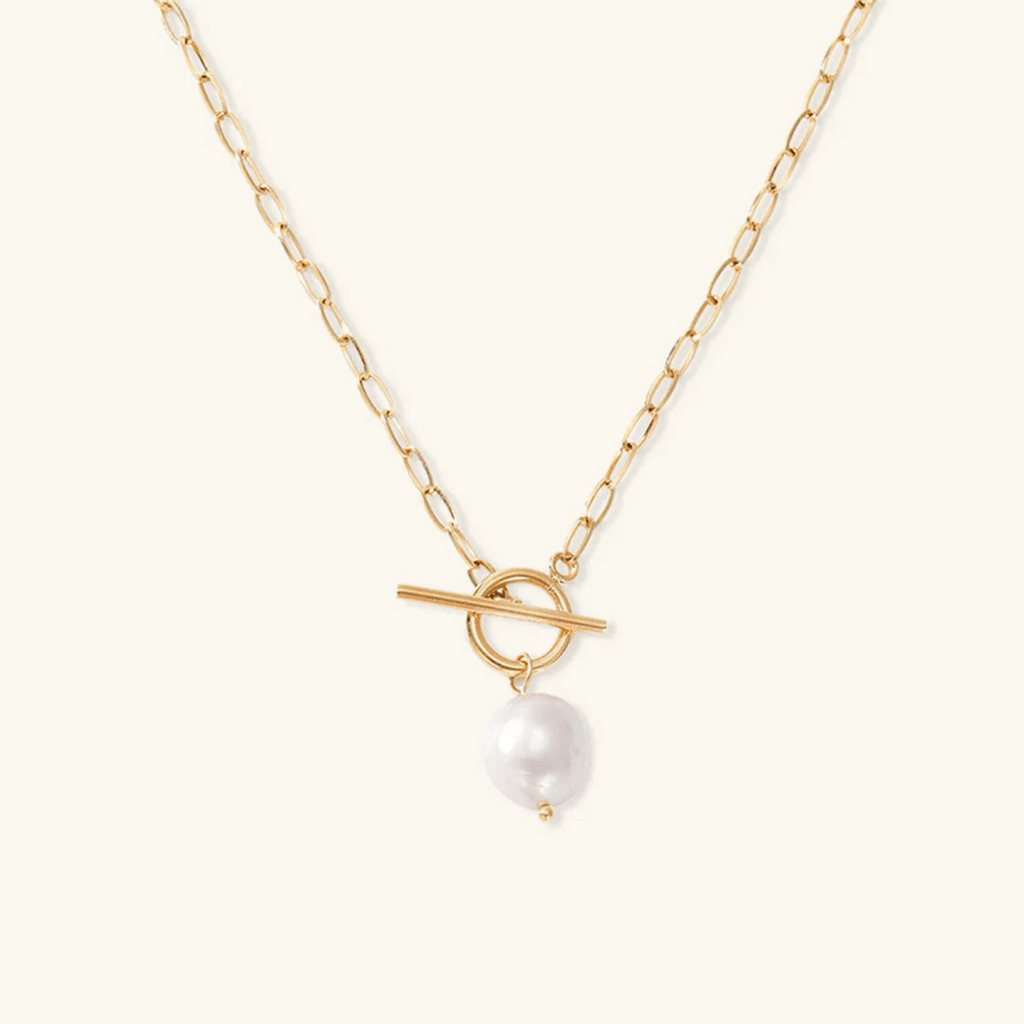 Marena Pearl Toggle Necklace - Luzy Jewels
