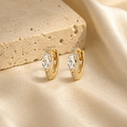 Maribel Marquise Pavé Mini Hoops - Luzy Jewels