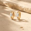Maribel Marquise Pavé Mini Hoops - Luzy Jewels