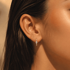 Maribel Marquise Pavé Mini Hoops - Luzy Jewels