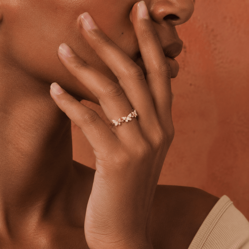Mariposa Crystal Butterfly Ring - Luzy Jewels