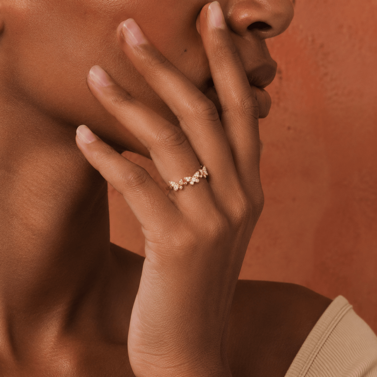 Mariposa Crystal Butterfly Ring - Luzy Jewels