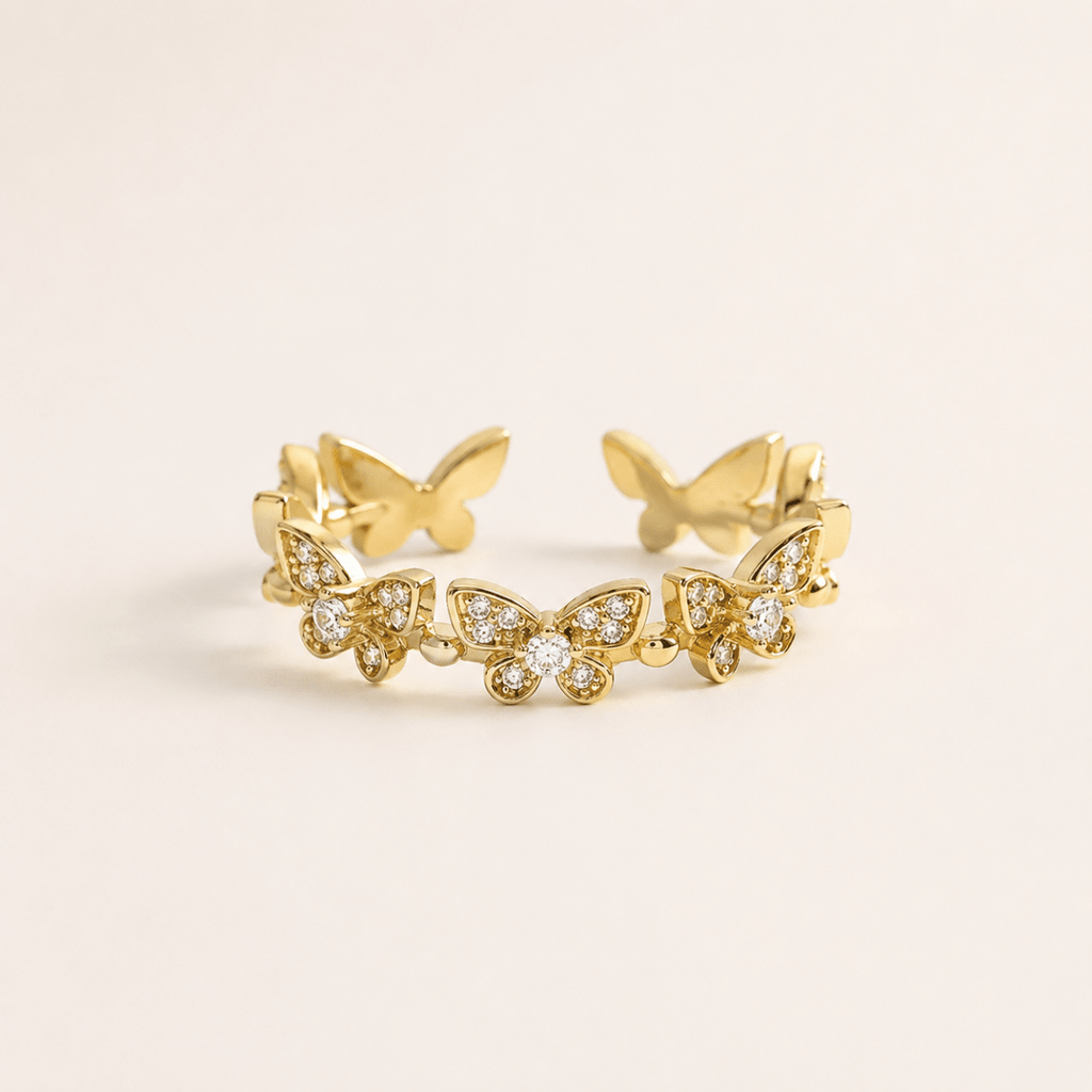 Mariposa Crystal Butterfly Ring - Luzy Jewels