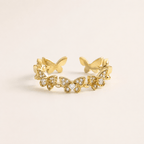 Mariposa Crystal Butterfly Ring - Luzy Jewels