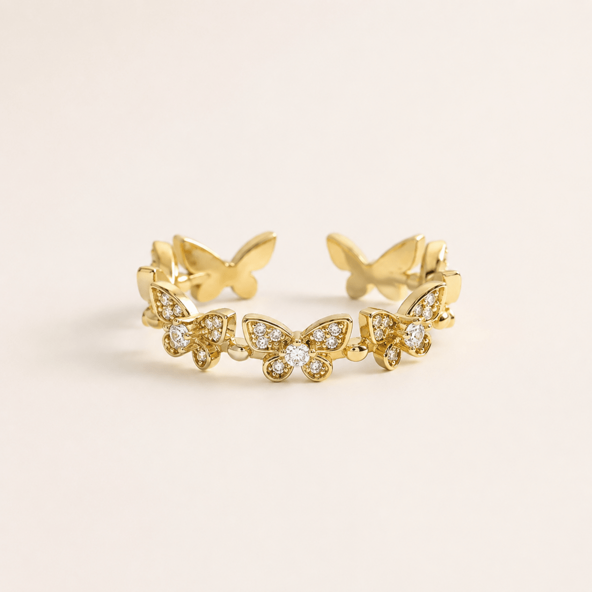 Mariposa Crystal Butterfly Ring - Luzy Jewels