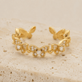 Mariposa Crystal Butterfly Ring - Luzy Jewels