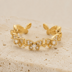 Mariposa Crystal Butterfly Ring - Luzy Jewels