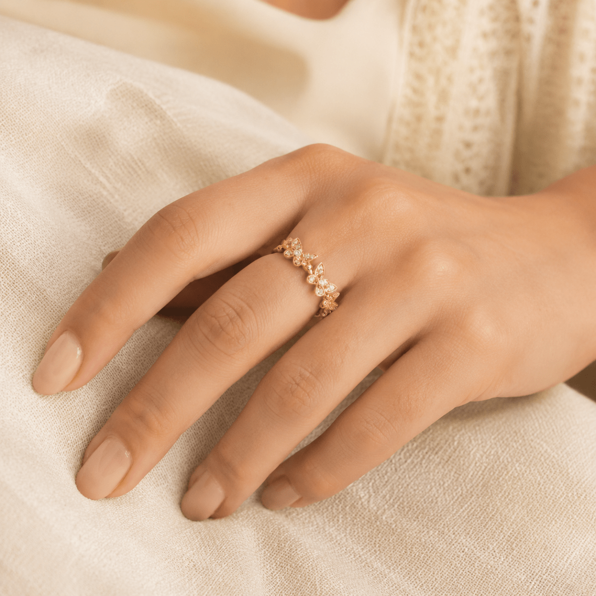 Mariposa Crystal Butterfly Ring - Luzy Jewels