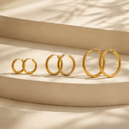 Marisol Graduated Wide Hoop Earrings - Luzy Jewels