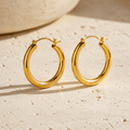 Marisol Graduated Wide Hoop Earrings - Luzy Jewels