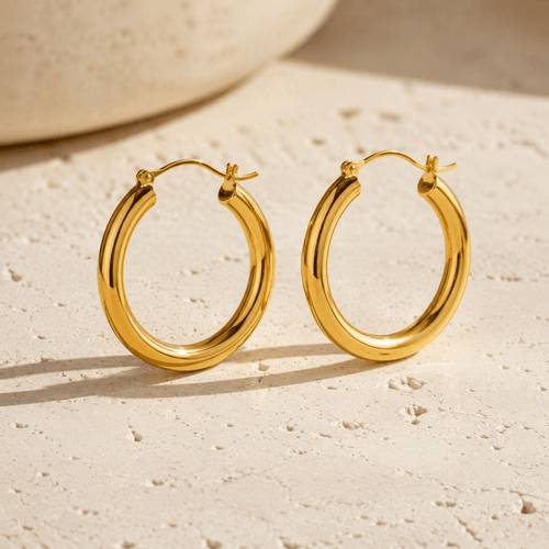 Marisol Graduated Wide Hoop Earrings - Luzy Jewels