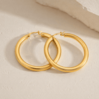 Marisol Graduated Wide Hoop Earrings - Luzy Jewels