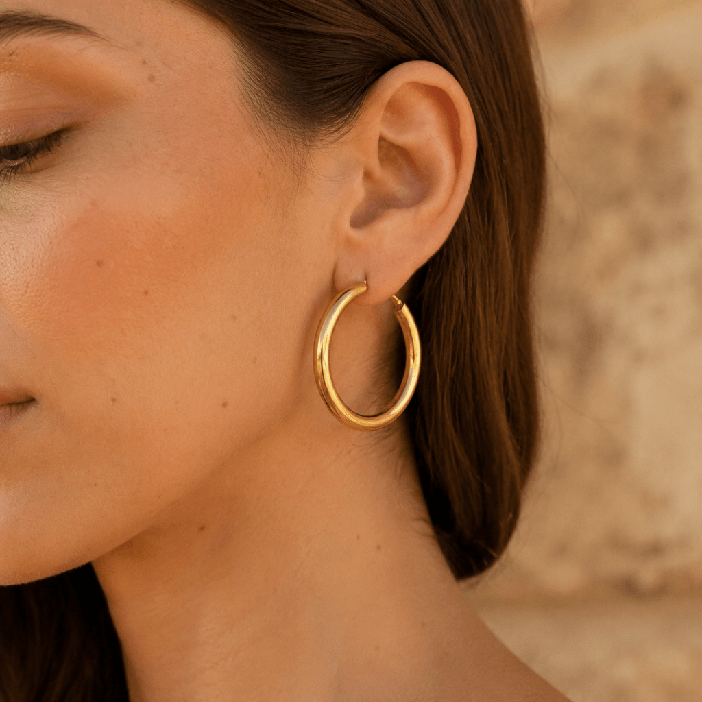 Marisol Graduated Wide Hoop Earrings - Luzy Jewels