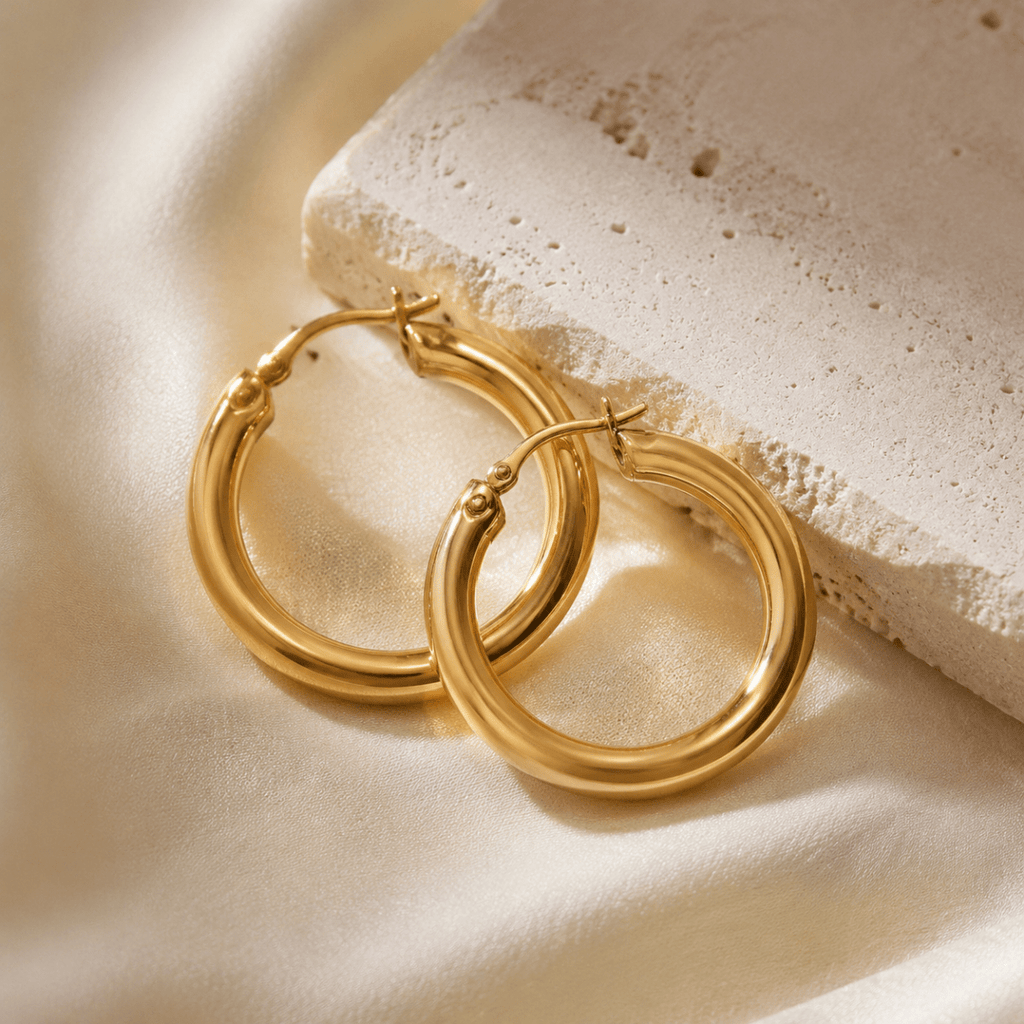 Marisol Graduated Wide Hoop Earrings - Luzy Jewels
