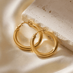 Marisol Graduated Wide Hoop Earrings - Luzy Jewels
