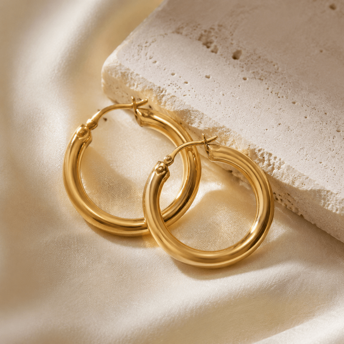 Marisol Graduated Wide Hoop Earrings - Luzy Jewels