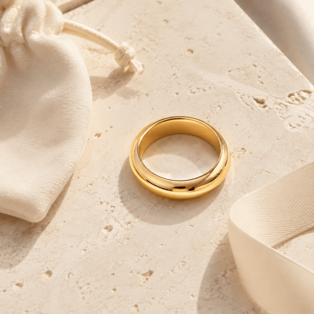Meliora Polished Dome Band Ring - Luzy Jewels
