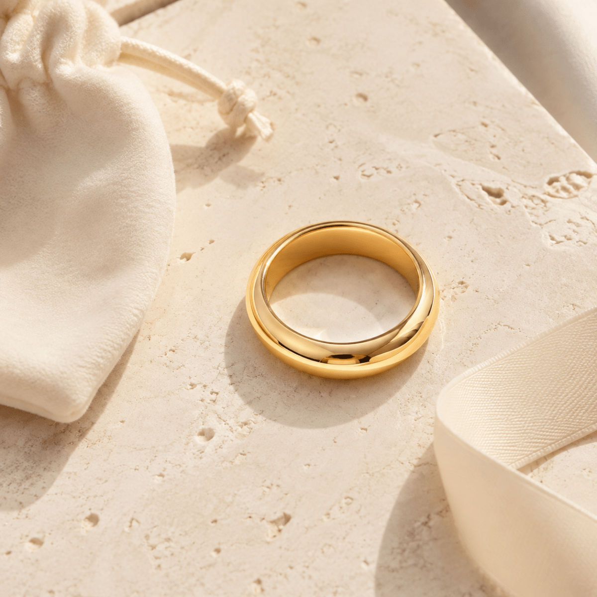 Meliora Polished Dome Band Ring - Luzy Jewels