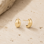Mina Sculpted Bean Stud Earrings - Luzy Jewels