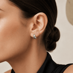 Mina Sculpted Bean Stud Earrings - Luzy Jewels