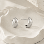 Mina Sculpted Bean Stud Earrings - Luzy Jewels