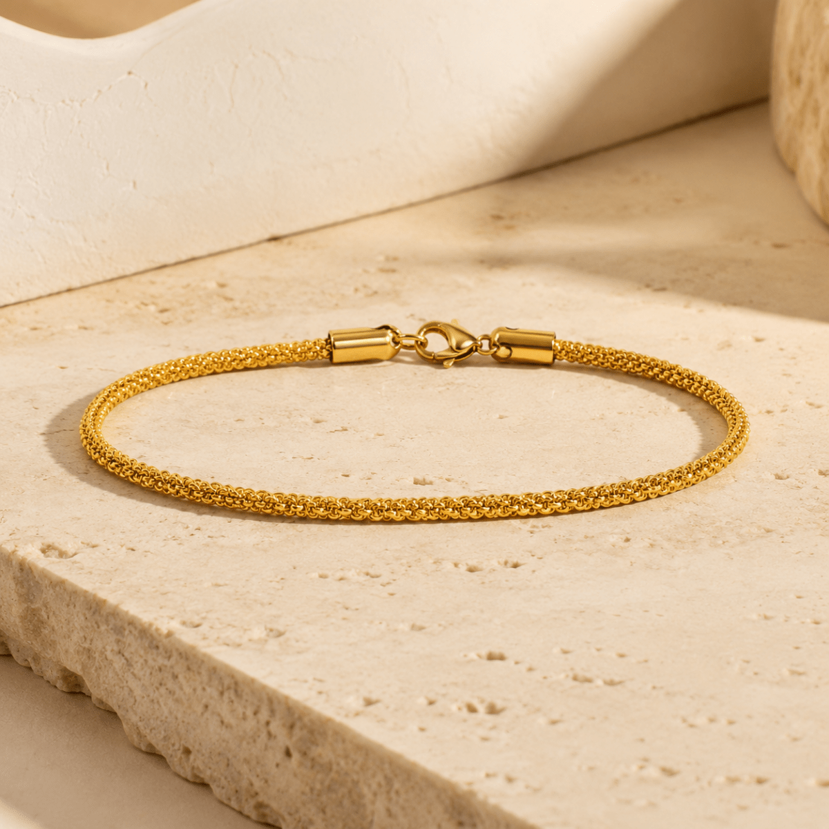 Mireia Woven Chain Anklet - Luzy Jewels