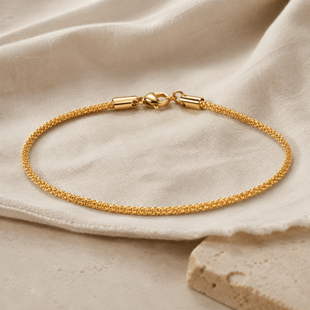 Mireia Woven Chain Anklet - Luzy Jewels