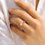 Mirella Pearl Twist Band Ring - Luzy Jewels