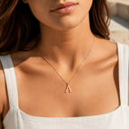 Mireya Box Chain Initial Necklace - Luzy Jewels
