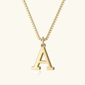 Mireya Box Chain Initial Necklace - Luzy Jewels