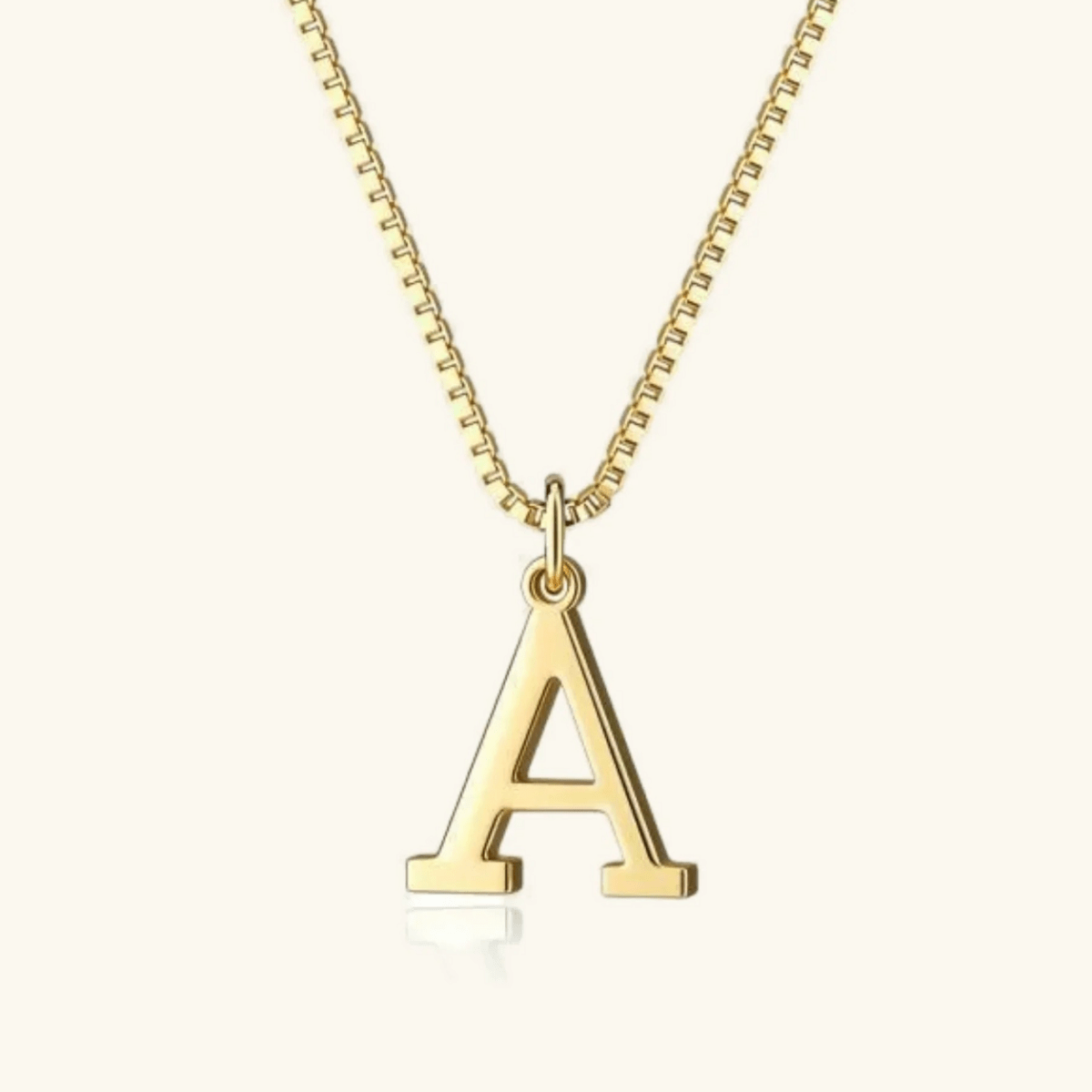 Mireya Box Chain Initial Necklace - Luzy Jewels