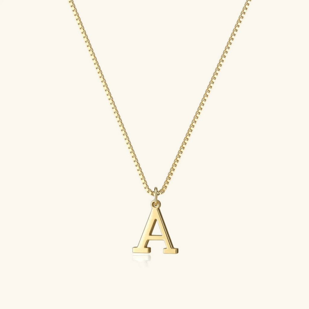 Mireya Box Chain Initial Necklace - Luzy Jewels