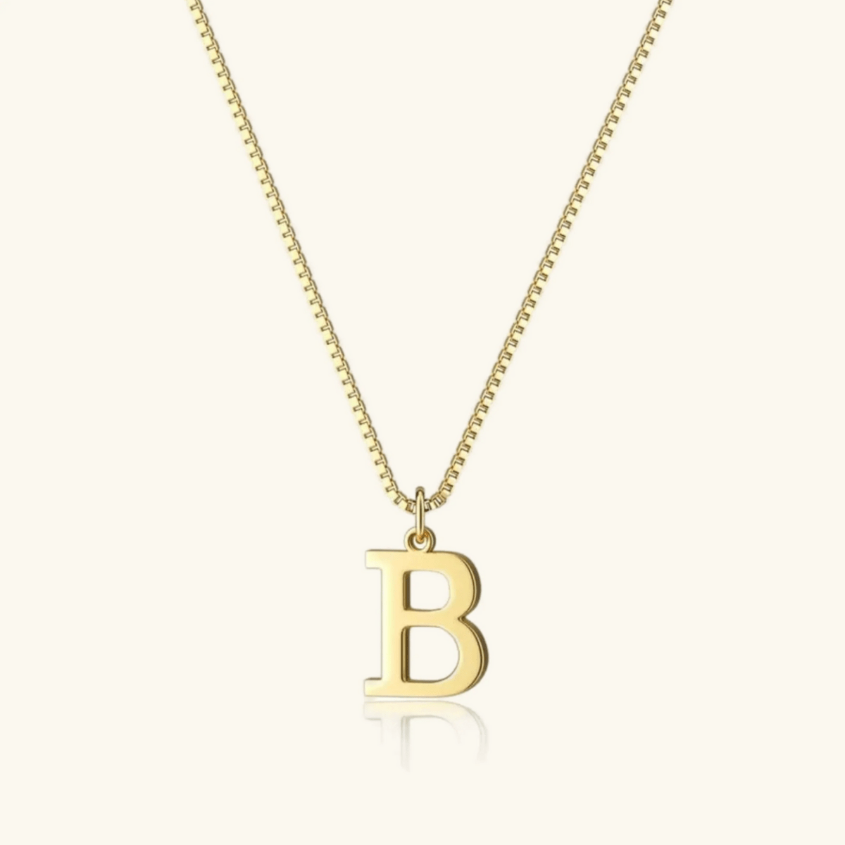 Mireya Box Chain Initial Necklace - Luzy Jewels