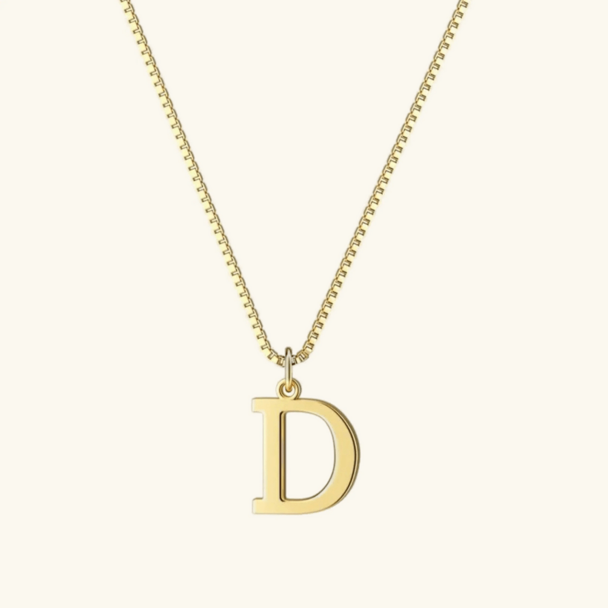 Mireya Box Chain Initial Necklace - Luzy Jewels