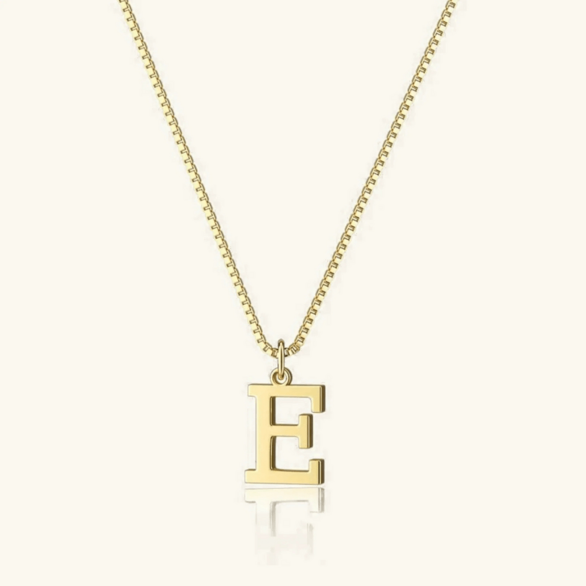 Mireya Box Chain Initial Necklace - Luzy Jewels