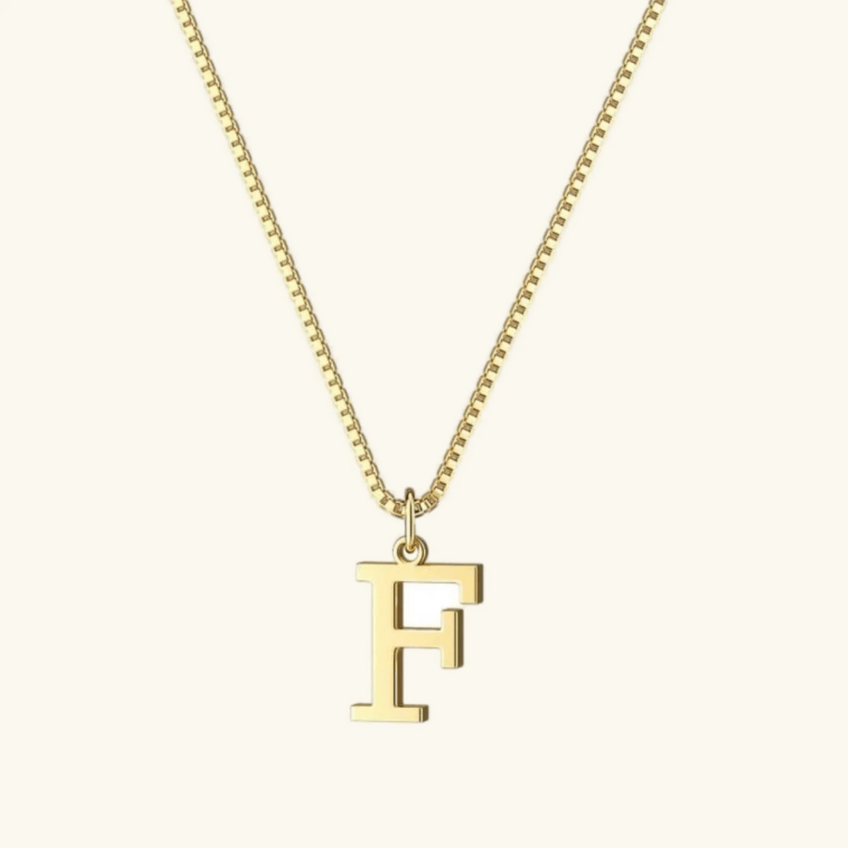 Mireya Box Chain Initial Necklace - Luzy Jewels