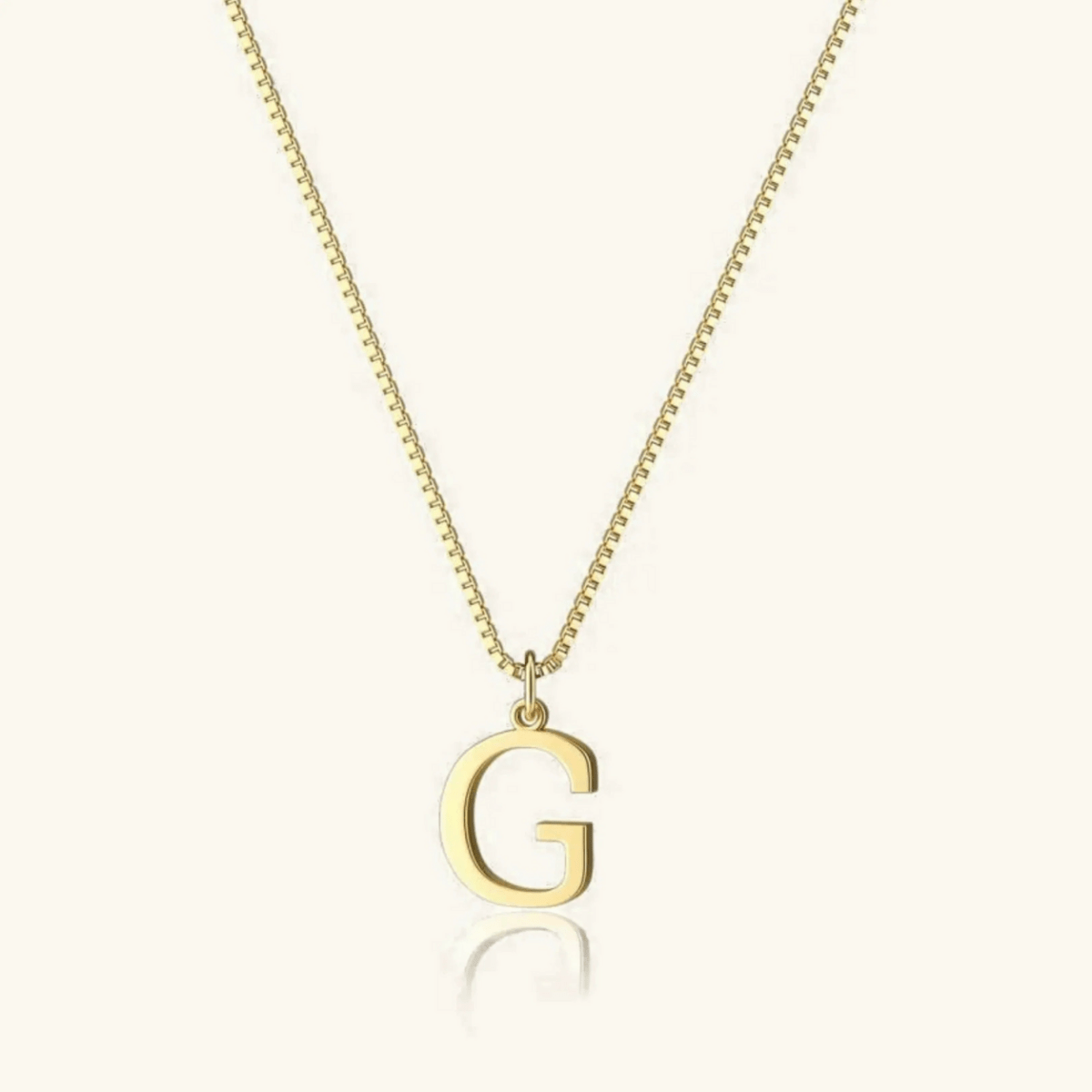 Mireya Box Chain Initial Necklace - Luzy Jewels