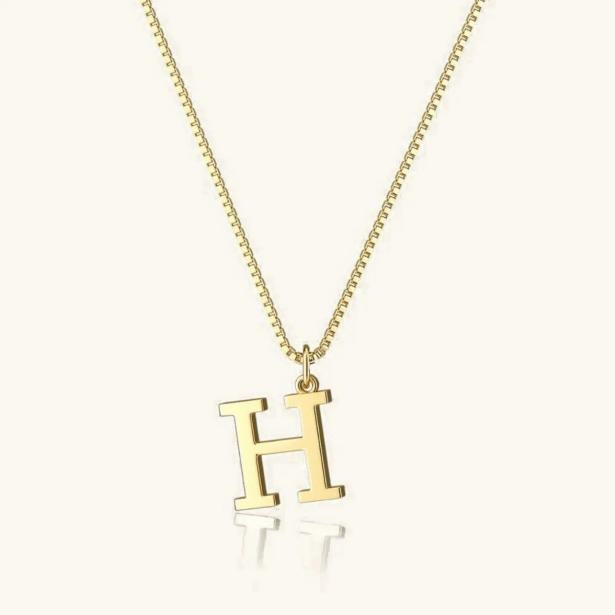 Mireya Box Chain Initial Necklace - Luzy Jewels