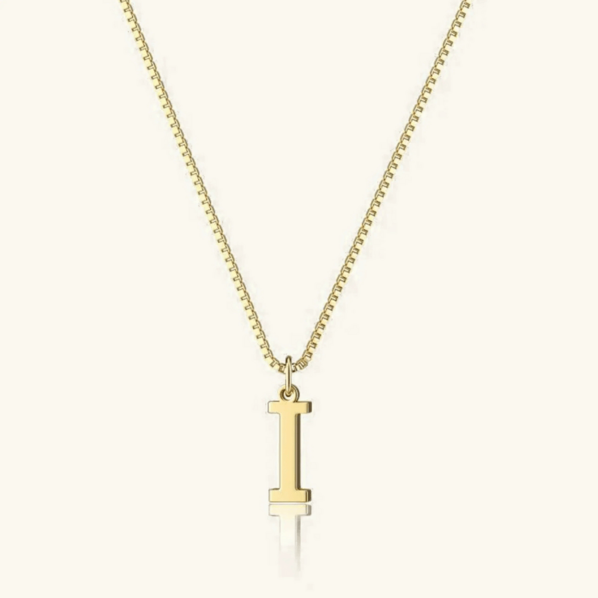 Mireya Box Chain Initial Necklace - Luzy Jewels