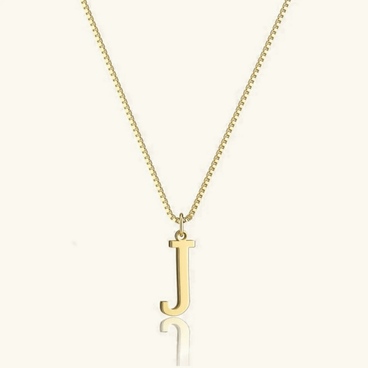 Mireya Box Chain Initial Necklace - Luzy Jewels